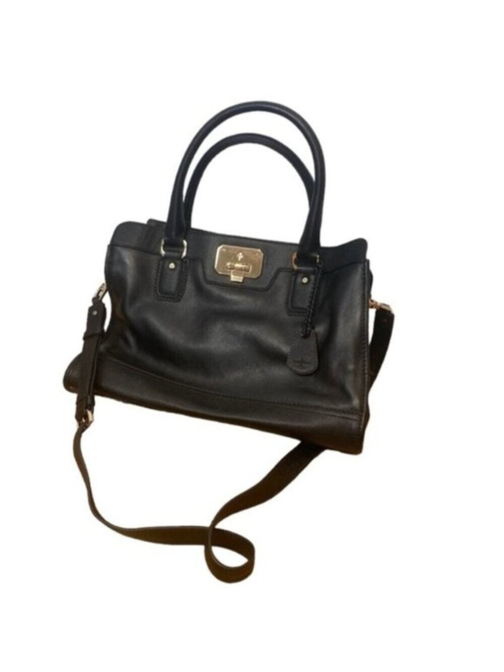 Cole Haan Women Black Genuine Leather Shoulder Crossbody Bag